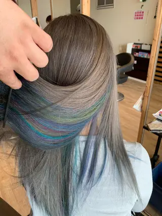 ミディアム カラー 大久保 隆蔵のヘアスタイル