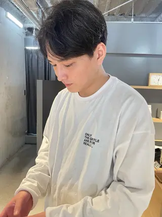 メンズ レイヤー×初 パーマ|hinakoのヘアスタイル