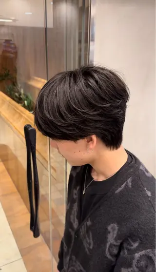 ショート メンズ men's salon gaudi 高槻店所属・曲がる縮毛矯正/ 波巻きパーマ/川岸のヘアスタイル