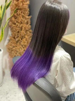 セミロング カラー ヘアアレンジ 髪質改善×ハイトーン 中田啄也のヘアスタイル