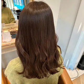 ミディアム カラー ブリーチなし/暖色/ 透明感/ririkaのヘアスタイル