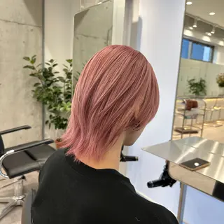 ショート cinq PROJECT所属・ミルクティーベージュ /三村克彦のヘアスタイル