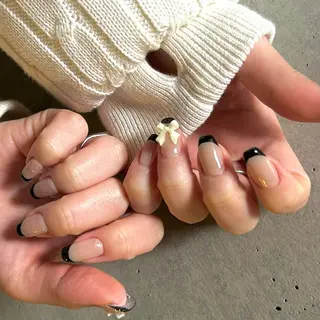 ネイル unwind ┊︎冬っぽネイル🧸のネイルデザイン