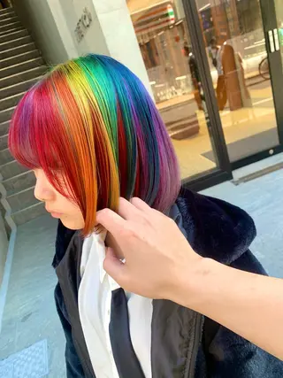 ミディアム カラー hair & make TOYBOX所属・ルーツカラー/ レイヤーカット/井川のヘアスタイル