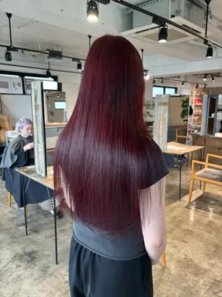 ロング カラー 暖色カラー🍒 ケアブリーチ/akiのヘアスタイル