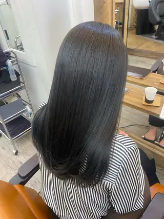 セミロング カラー 広島/わかな/ヘア セット/オリーブのヘアスタイル