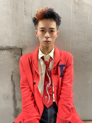 カラー メンズ パーマ、髪質改善 カズマのヘアスタイル