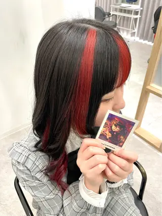 ミディアム カラー 推しカラー美容師 Yukino🌈のヘアスタイル
