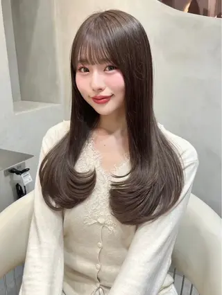 セミロング カラー 設樂彩乃 /浦和/韓国ヘアのヘアスタイル