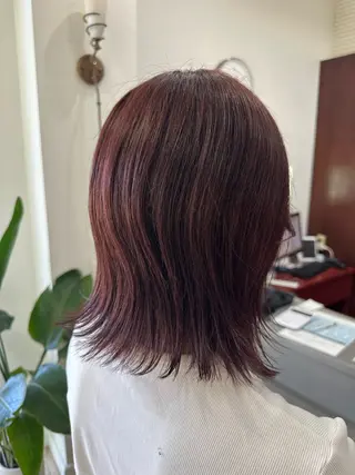 ミディアム カラー alu・arika オケシ　リョウダイのヘアスタイル