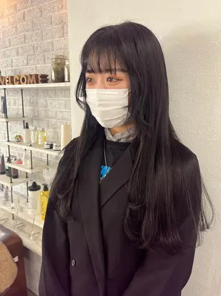 ロング カラー エクステ ハイトーン 💭黒崎ハルカのヘアスタイル