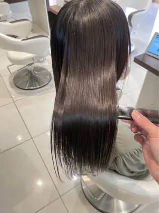 ロング カットモデル¥0 シールエクステのヘアスタイル