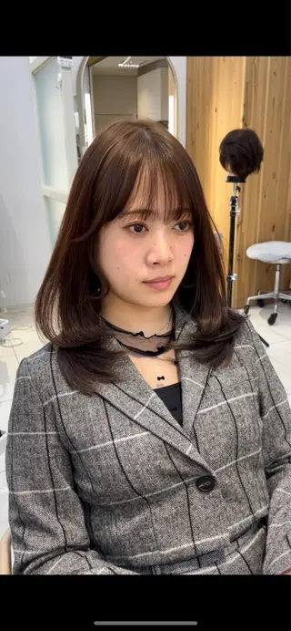 ミディアム 顔周り/透明感カラー /韓国ヘア/TAKUのヘアスタイル