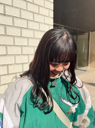 ミディアム カラー パーマ ヘアアレンジ ERINA/レイヤー /梅田のヘアスタイル