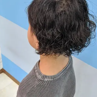 キッズ パーマ 髪質改善＆白髪ぼかし カラー♡店長みやけ♡のヘアスタイル