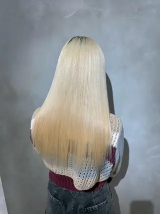 ロング カラー 半個室、マンツーマン 施術、原孝嘉のヘアスタイル