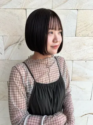 ミディアム カラー yukii所属・角岡 真帆のヘアスタイル