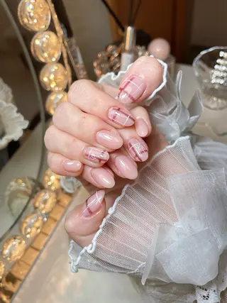 ネイル 23時まで❤︎韓国、 ワンホンネイルのネイルデザイン