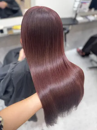 ロング カットカラー🩷 五島桜樫のヘアスタイル