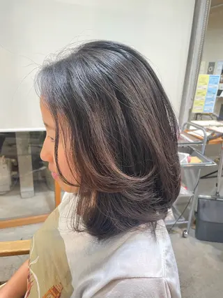 セミロング 笹川 桃歌のヘアスタイル