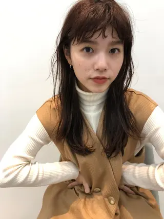 ロング カラー ヘアアレンジ 韓国ヘア/耳ツボジュ エリー♡ayumuのヘアスタイル