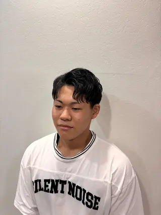 パーマ メンズ 岡山メンズパーマ 白神珠梨のヘアスタイル