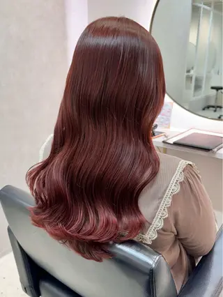 ロング カラー レイヤーカット 韓国🇰🇷EMIのヘアスタイル