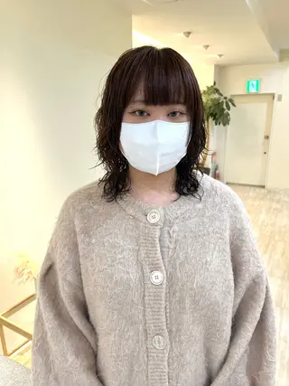 カラー パーマ Kuku所属・つぼみ/パーマ ／レイヤー／ボブのヘアスタイル