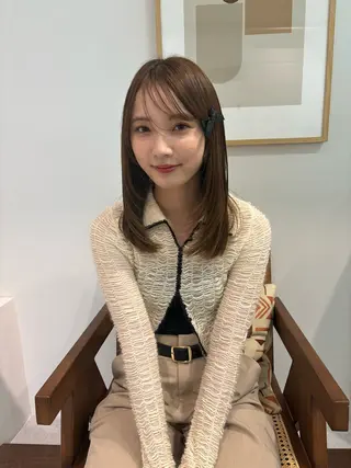 ミディアム カラー レイヤーカット🎀 kanaのヘアスタイル