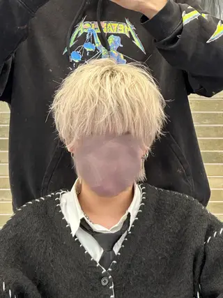 カラー メンズ ルシクラージュ武蔵小杉店所属・武蔵小杉【美髪縮 毛矯正】丸山智久のヘアスタイル