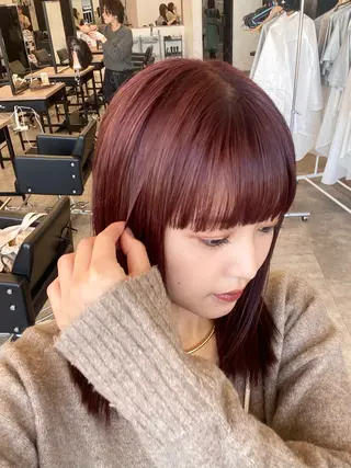 セミロング カラー shiori/暖色/ レイヤー/似合わせのヘアスタイル