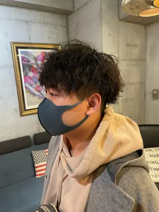 パーマ メンズ フリーランスシェアサロンルレイル所属・心斎橋/メンズ /ルレイル/地形真希のヘアスタイル