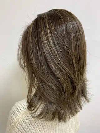 ミディアム カラー Reb_keiji 👑小倉圭司のヘアスタイル