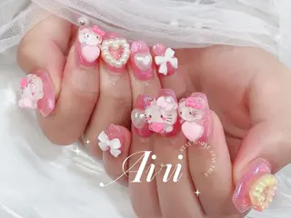 ネイル ネイルサロンAiri 長さ出し·シンプルのネイルデザイン