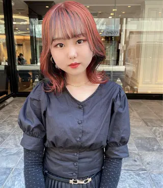 ミディアム 🌸インナーカラー 🌸藤井春華のヘアスタイル