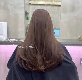 ロング カラー ナツミ/透明感カラー /酸性ストレートのヘアスタイル