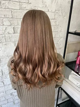 セミロング エクステ＆艶カラー 🎀YURINA🎀のヘアスタイル