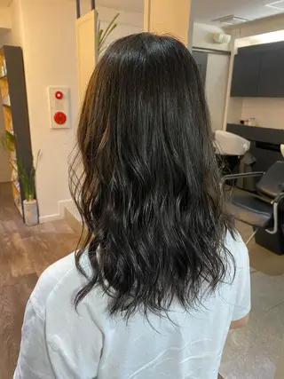 セミロング カラー ボブ/透明感カラー 岸本涼奈のヘアスタイル