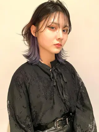 ミディアム カラー キタダ ヒロキのヘアスタイル