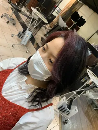 セミロング カラー Zina天王寺 CHIAKIのヘアスタイル