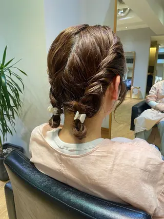 ミディアム ヘアアレンジ 【ヘアセット/美眉】 吉川玲のヘアスタイル