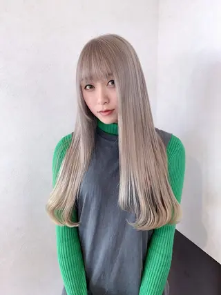 カラー nehus nagaoka所属・🖤複雑履歴ブリーチ Mizuki 🖤のヘアスタイル
