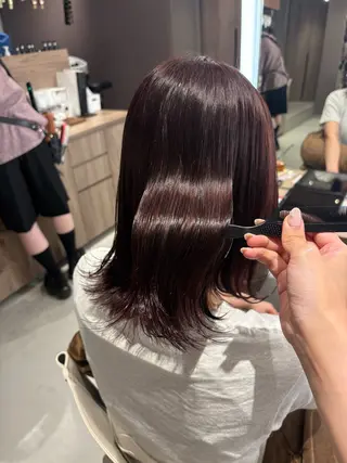 ミディアム 韓国/透明感カラー 外村さなのヘアスタイル