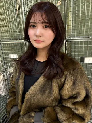 ロング カラー 酒井 菜花のヘアスタイル