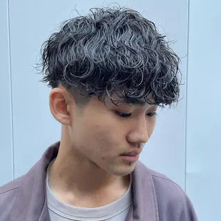 ショート パーマ メンズ HIKARU副店長/ ✨️髪質改善のヘアスタイル