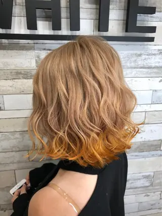 ミディアム カラー ヘアアレンジ レイヤーカット❤︎ 韓国ヘア❤︎YUKAのヘアスタイル