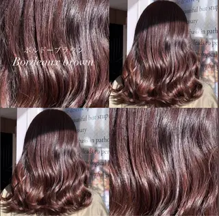 カラー 紅/艶カラー/ 透明感カラーのヘアスタイル