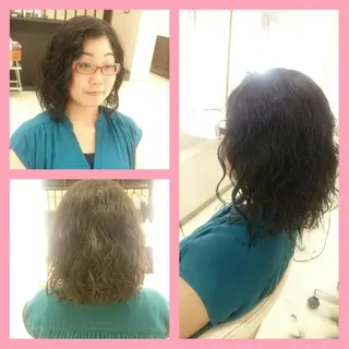 ミディアム キンジョウ エナミのヘアスタイル