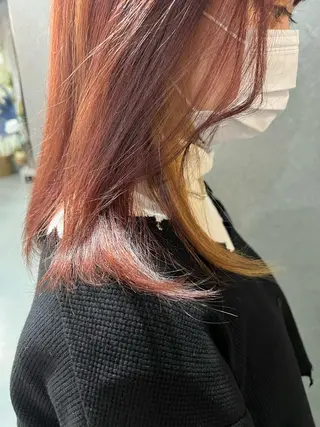 ミディアム カラー 目を惹く艶髪/髪質 改善カラー🤎ぐっちのヘアスタイル