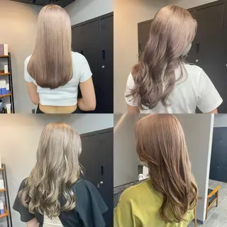 セミロング maco 艶感ハイトーン🦋のヘアスタイル